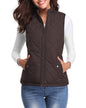 Women's Cotton Vest Stand Collar Zipper Pocket Warm