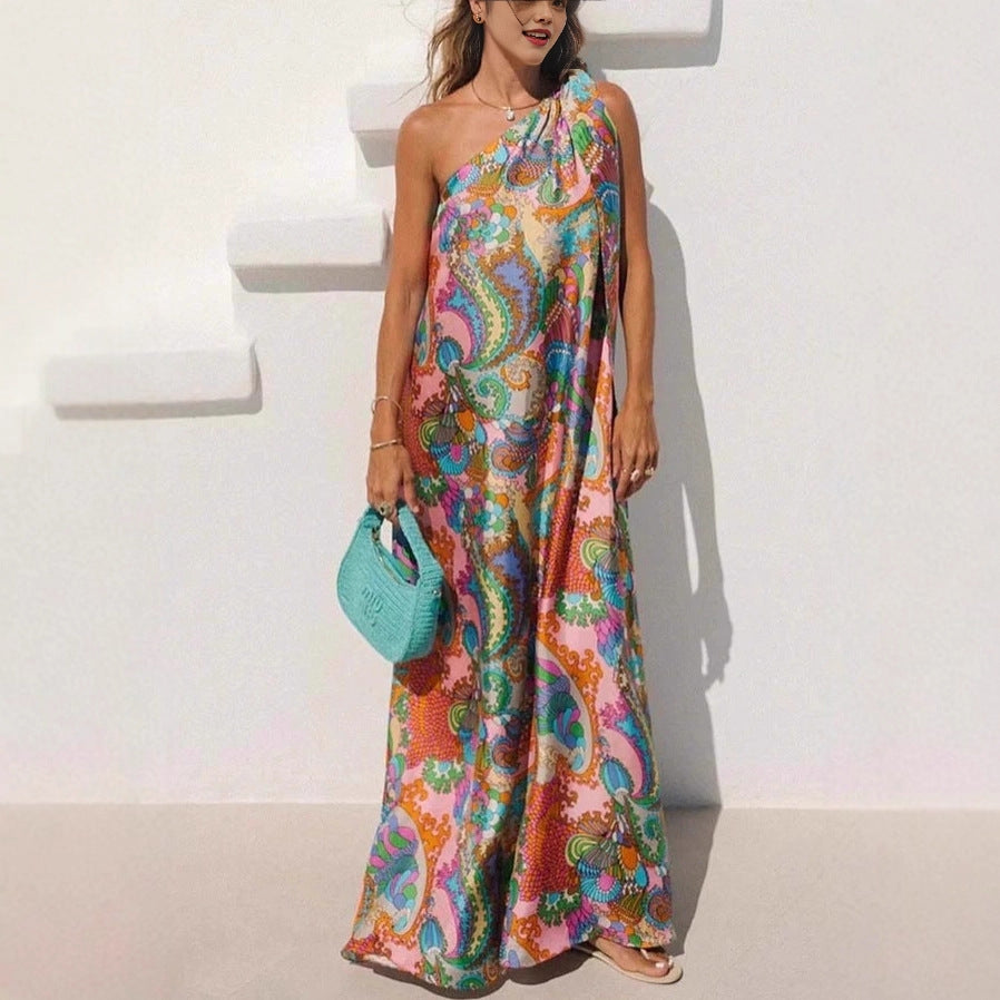 Fashion Casual Printing Holiday Women's Dress