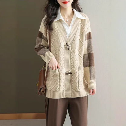 Women's Mid-length Knitted Cardigan Autumn And Winter