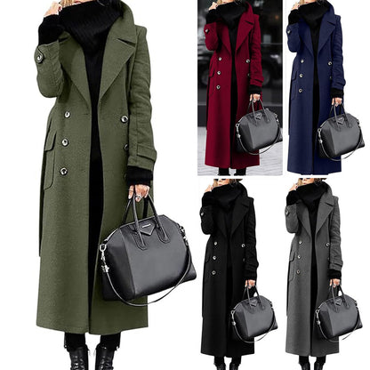 Thick Wool Women's Coat Extended