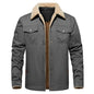 Men's Winter Jacket Lined Sherpa Jacket Warm Trucker Coat Multi Pocket