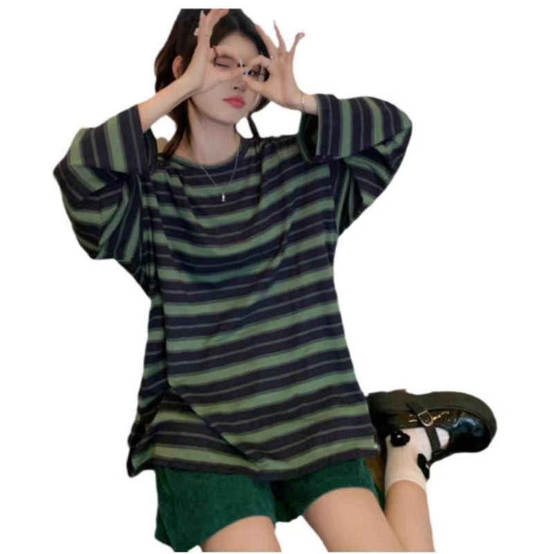 Loose Large Size Pure Cotton Layered Bottoming Shirt