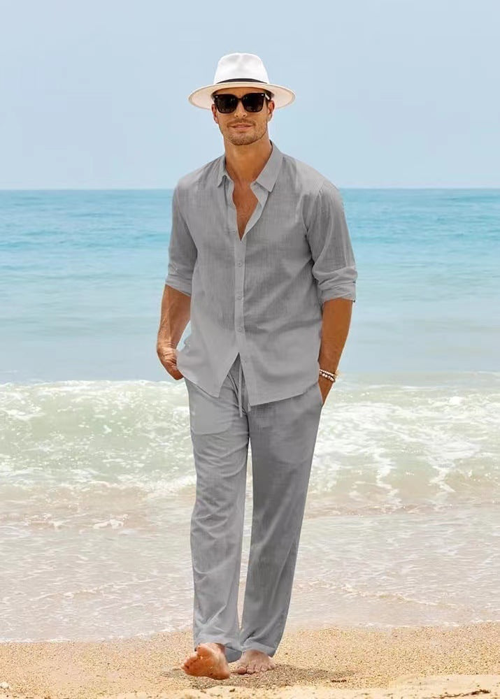 European And American Men's Fashion Casual Set Long Sleeve