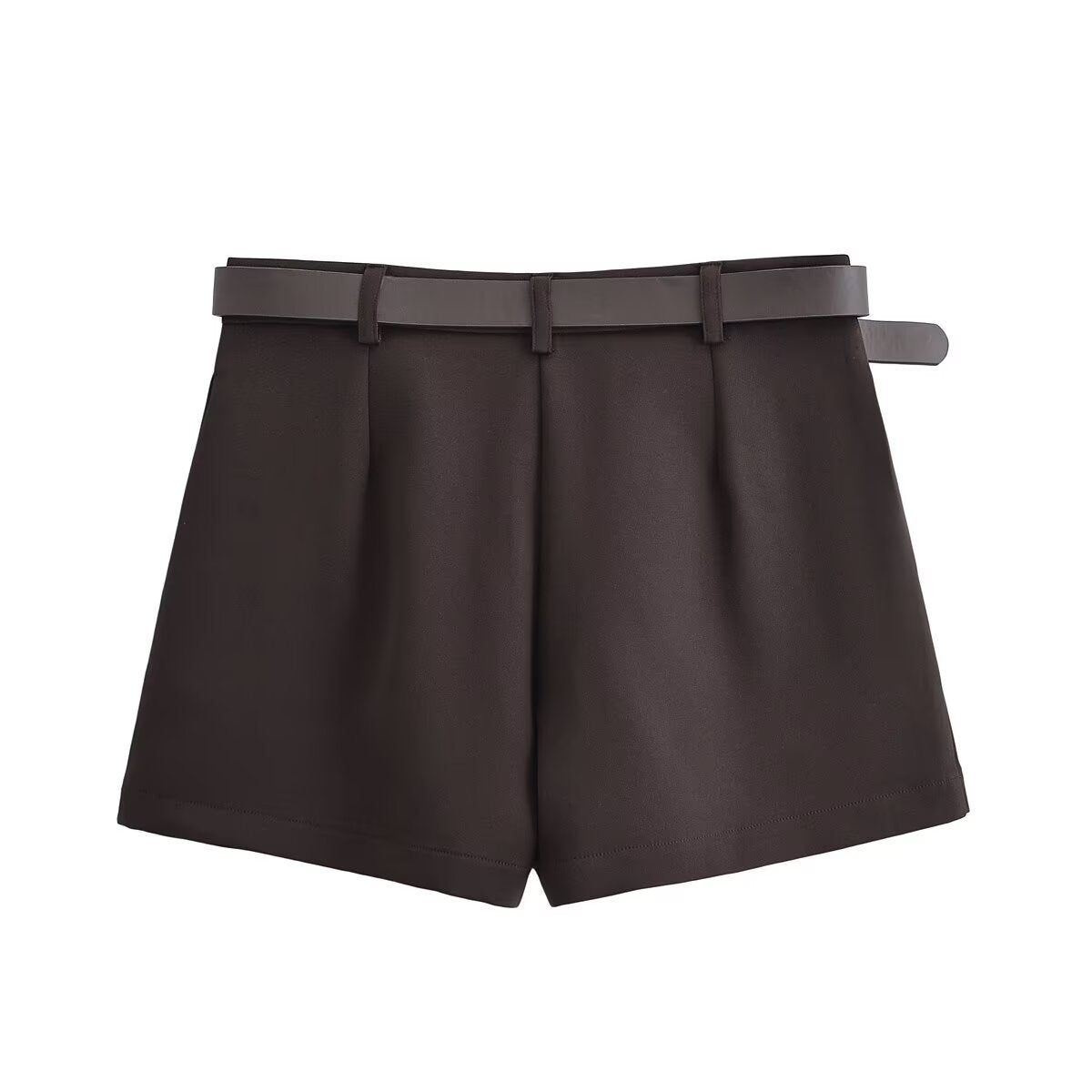 Autumn New Double-breasted Retro Women's Suit Metal Buckle Belt Culottes