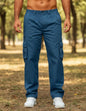 Mens Multi-Pocket Casual Pants Stylish Straight-Leg Workwear
