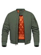 Men's Winter Bomber Jacket, Baseball Jacket Outwear, Thickened Warm Flight Jacket With Ribbed Cuffs, Windproof Casual Coat