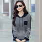 Loose Fashionable Stylish Korean Style Plus Size All-matching Long-sleeve T-shirt