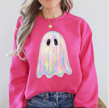 Women's Creative Halloween Printed Crew Neck Sweatshirt