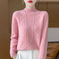 Women's Semi-High Neck Versatile Loose Knit Sweater Thickened Base Layer