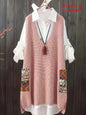 Women's Knitted Vest Loose V-neck