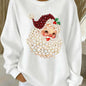 Women's Versatile Casual Blended Jacquard Embroidered Long-sleeve Sweater