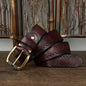 Hollowed-out First-layer Cowhide Pin-buckle Belt For Mengenuine Leather Belt For Jeans