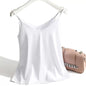 Italian Camisole Women's V-neck Brace Basic White Vest