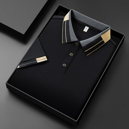 Men's Casual All-matching Summer Lapels Short Sleeve