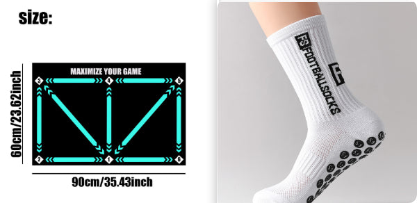 Mens Sports Socks With Nylon Dot Adhesive For Anti-slip Grip