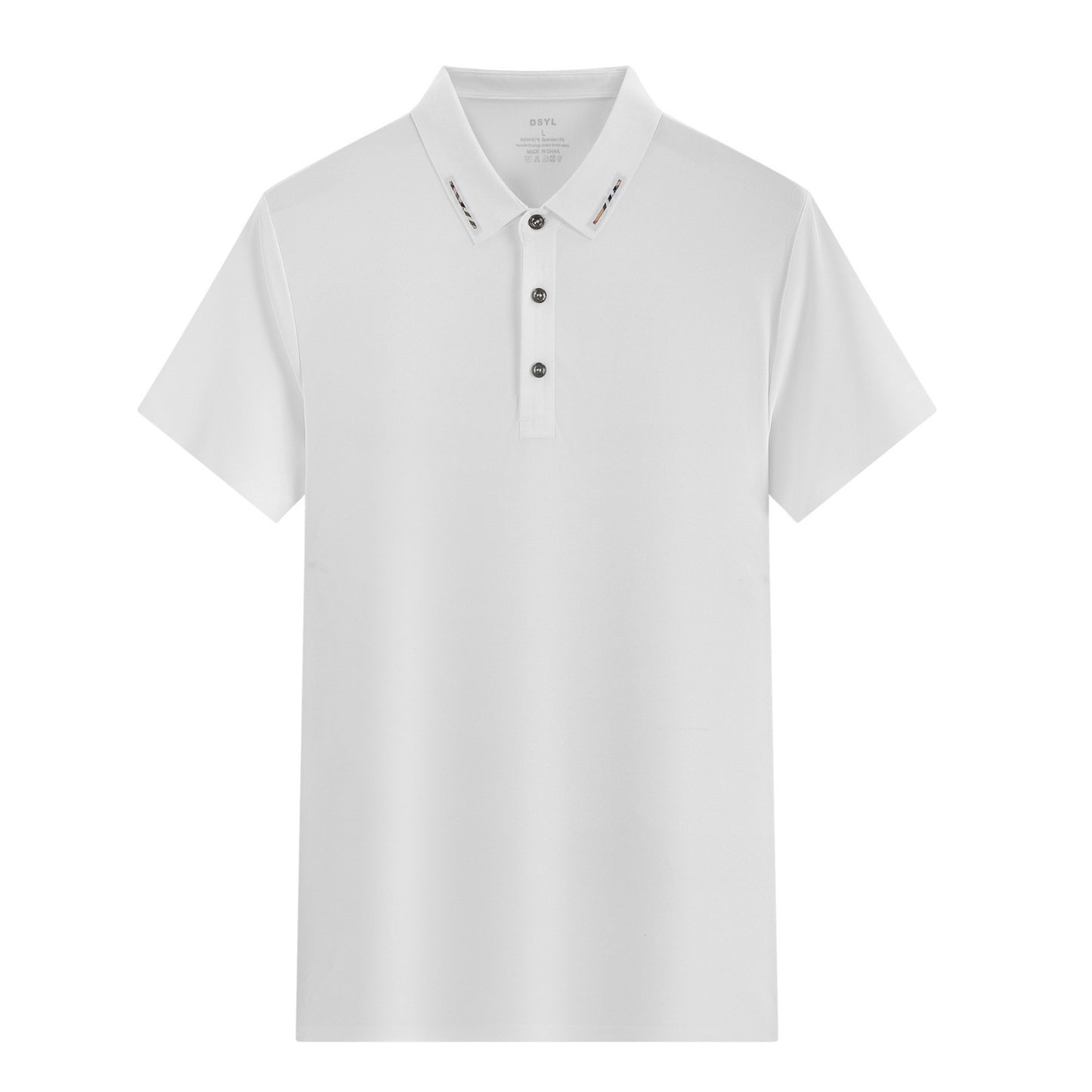 Ice Silk Short Sleeve Men's And Women's Solid Color Business Polo Shirt