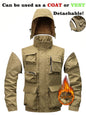 Outdoor Windproof Shell Jacket Loose Plus Size Casual Multi-pocket Workwear Jacket