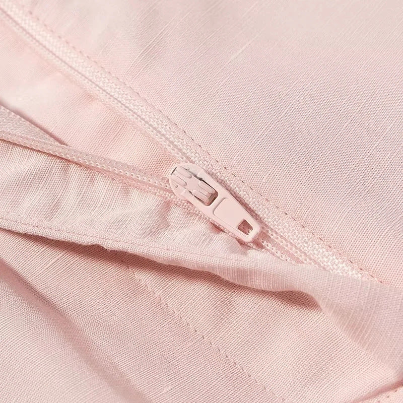 Women's Sleeveless Round-neck Short Vest High-waist Wide-leg Pants Set