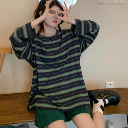 Loose Large Size Pure Cotton Layered Bottoming Shirt