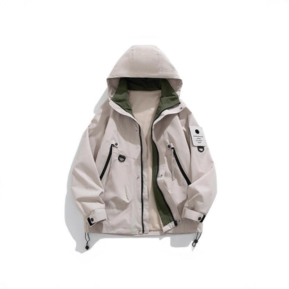 Hooded Work Clothes Men's Trendy Casual Handsome Outdoor Jacket