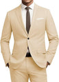 Men's Versatile Solid Color Business Jacket Long Pants Set