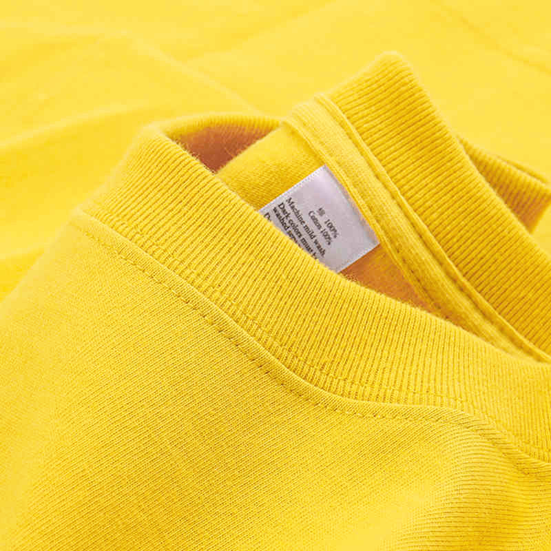 Round Neck Solid Color T-shirt Heavy Simple Style Blank Top Women's Bottoming Shirt