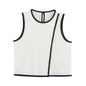 Summer Contrast Color Crepe Vest Top