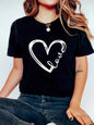 European And American Valentine's Day Love Round Neck Women's Top