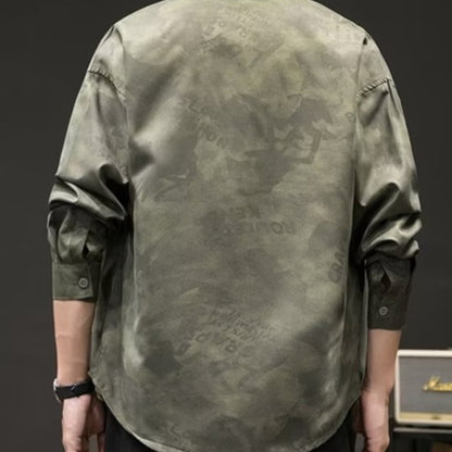 Japanese-style Retro Camouflage Shirt Men