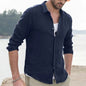 Long Sleeve Shirt Plain Lapel Casual Daily