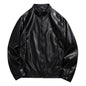 Injall Lun Leather Clothing With Stand Collar Men's Coat