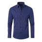 Full Elastic Force Shirt Men's Non-ironing Anti-wrinkle Solid Color