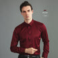 Full Elastic Force Shirt Men's Non-ironing Anti-wrinkle Solid Color