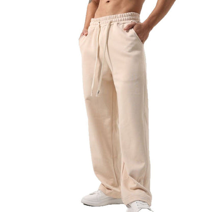 Solid Color Casual Straight-leg Men's Sports Trousers