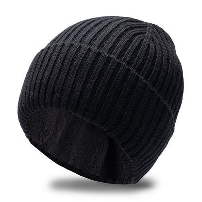 Fleece-lined Thickened Warm Winter Men's Knitted Hat