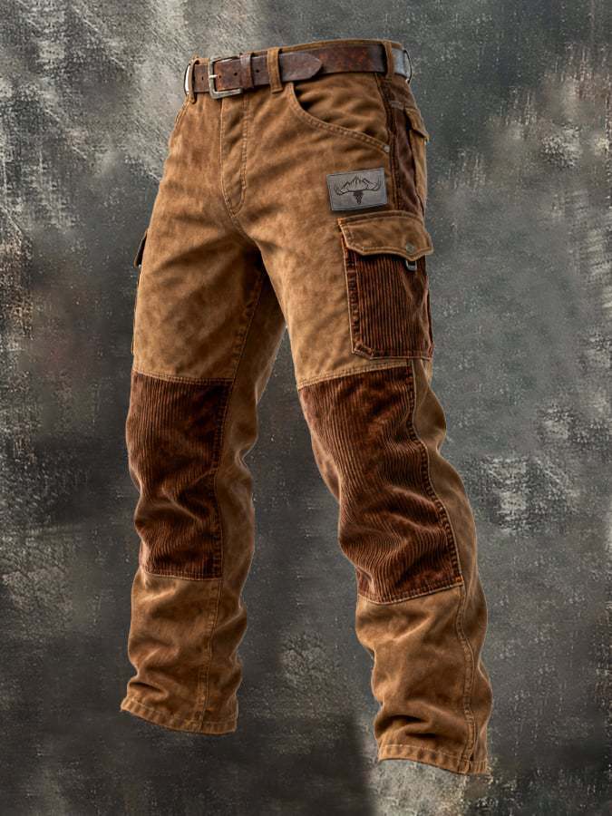 Punk Men's Vintage Work Pants