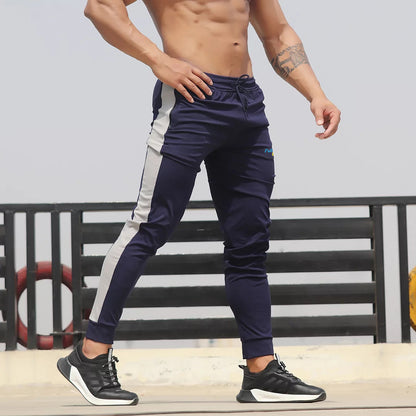 Men's Color-blocked Sports Pants Casual Slim Fit