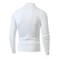 Fashion Rhombus Sweater Men's Casual Stand Collar Long Sleeve Half Zipper Sweater
