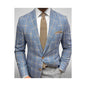 Light Business Men's Suit Printed Checks Coat