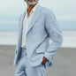 Men's Suit Casual Men's Linen Business Banquet Two-piece Suit