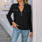 Autumn New European And American Women's Long-sleeved Pullover Shirt
