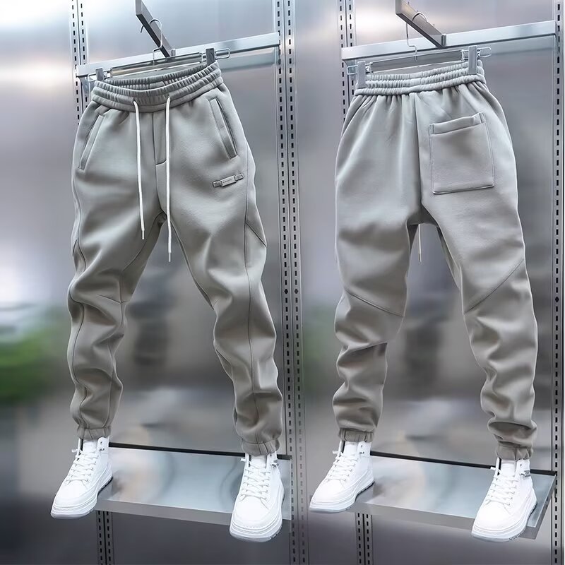 Shangbao Trendy Mens Spring Solid-Color Casual Sweatpants