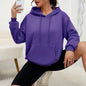 All-matching Loose Drawstring Pocket Sweatshirt Long Sleeve Women