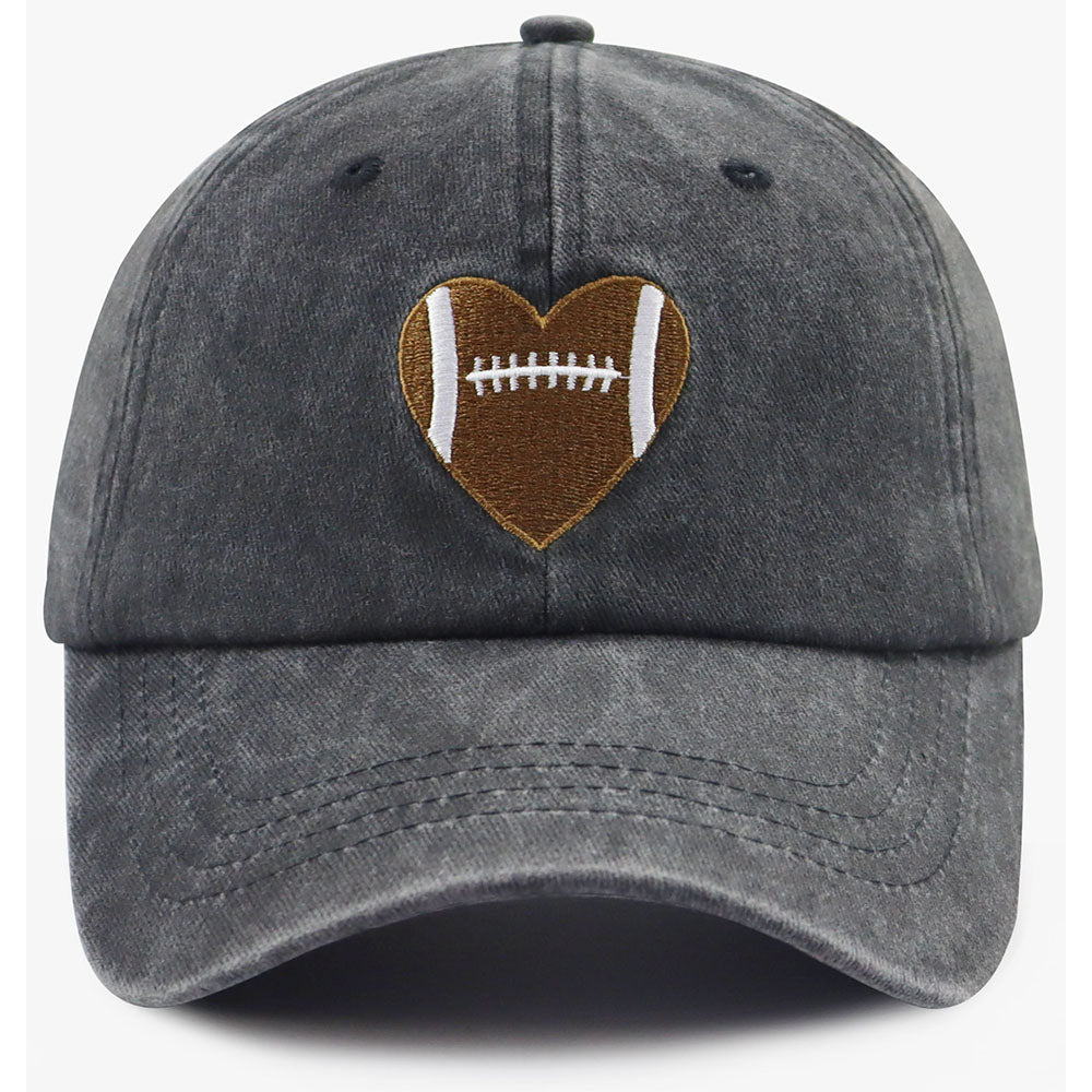 2pcs Football Gifts For Women Men Football Heart Baseball Cap