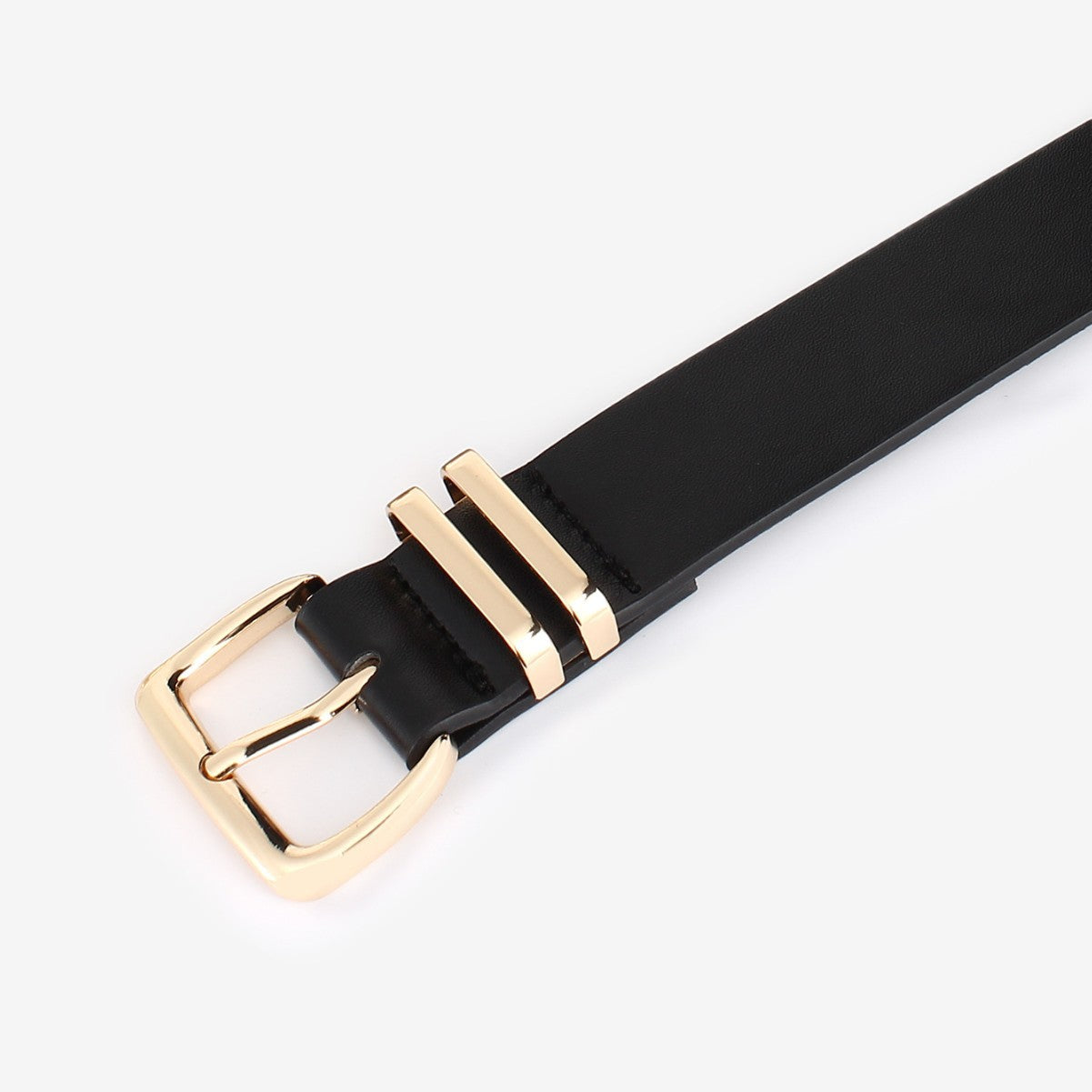 European And American Fashionable Golden Buckle Belt Cross-border