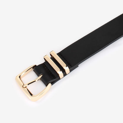 European And American Fashionable Golden Buckle Belt Cross-border