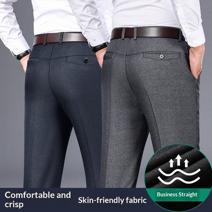 New AutumnWinter Mens Business Straight-Cut Casual Dress Trousers