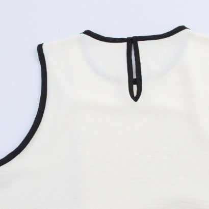 Summer Contrast Color Crepe Vest Top