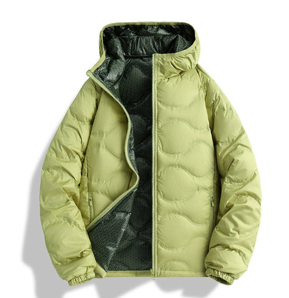 Men's Down Jacket Winter 90 White Duck Down Stand Collar Thickened Graphene Warm Jacket Coat Women