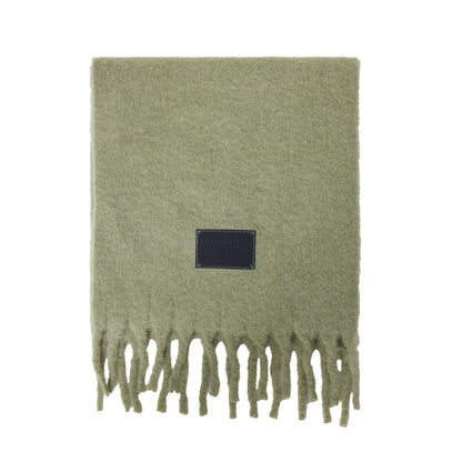 Solid Color Fringe Wool Scarf Women's Thickened Warm Neck Wrap